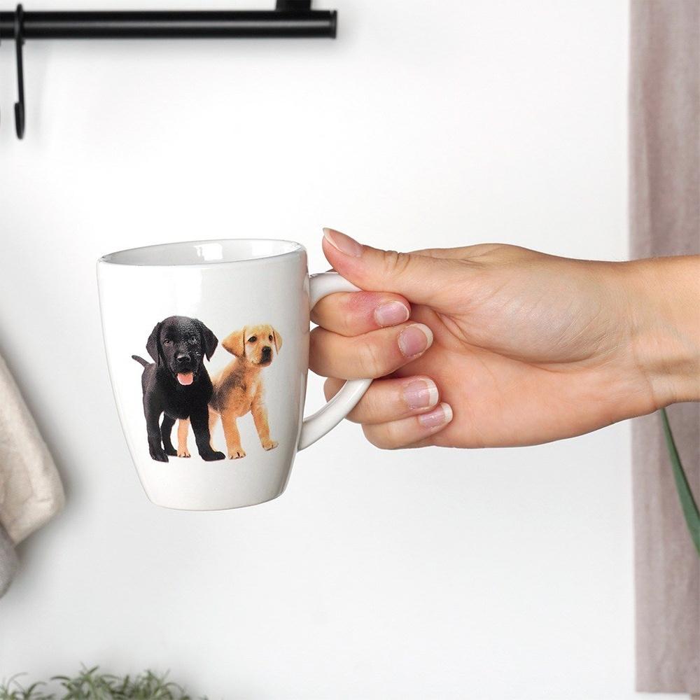 3x Mugs Dogs Puppies Set of Mugs for Drinking Coffee Tea Herbs As a Gift