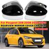 For Peugeot 208 2008 2019-2025 Car Replacement Rearview Side Mirror Cover Wing Cap Exterior Case Trim Accessories Vehicle Decor