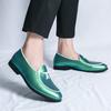 Herren Slipper Kleid Formell Schwarz Business Casual Schuhe Lila Grün Slipper Smoking Hochzeitsschuhe Übergröße