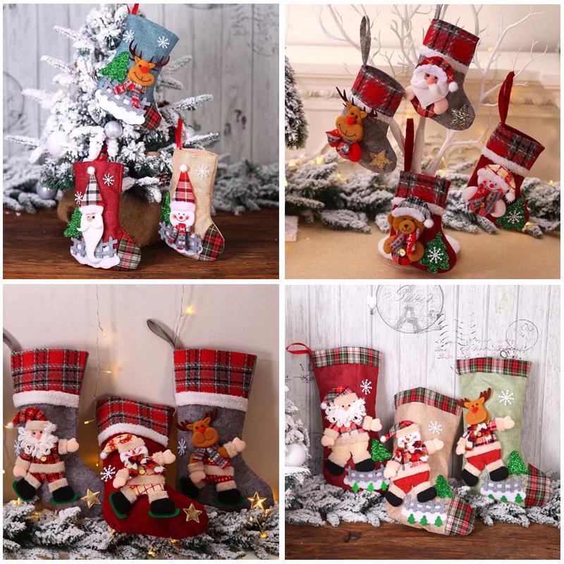 Christmas Stockings and Bedside Gift Bags for Tree Ornaments and Scene Decorations