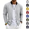 Men's Spring-autumn Lightweight Retro Simple Flight Stand-up Collar Jacket Baseball Shirt Jacket Cardigan