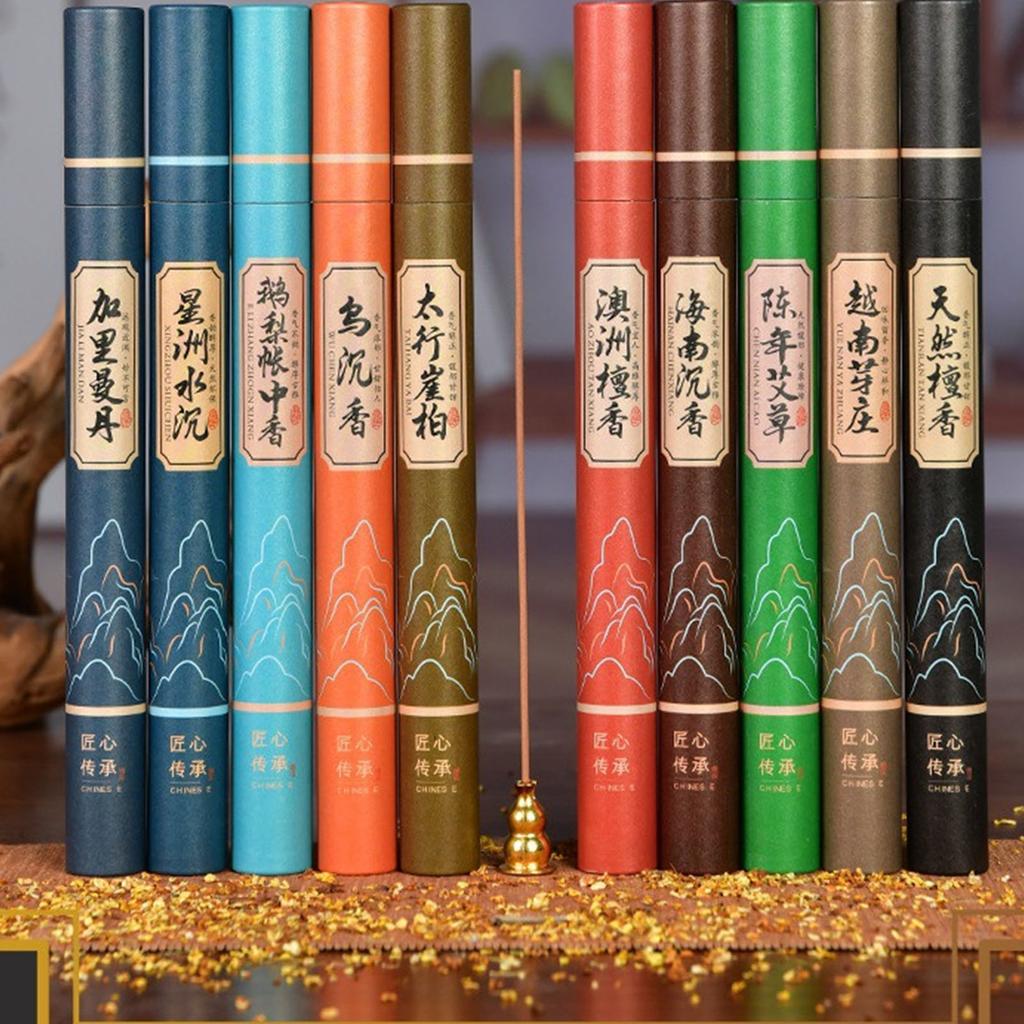 11 Sets Incense Sticks Natural Herbs Wormwood Incense Repellent Sticks for Night Sleeping
