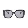 Chanel Lunettes de soleil irrégulières en acétate avec logo gravé pour femmes - Noir