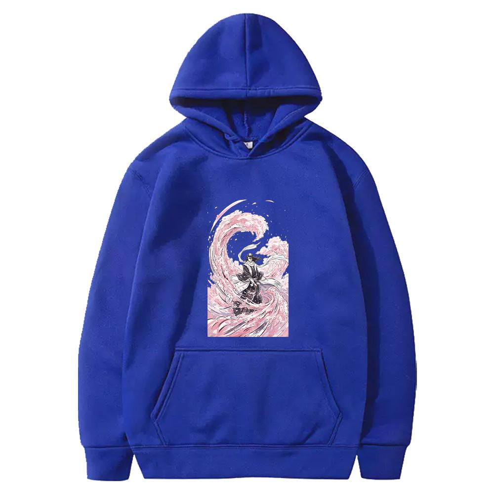 Japanese Anime BLEACH Hoodie Kuchiki Byakuya Printed Sweatshirt Men Women Clothing Long Sleeve Fleece Hooded Male Streetwear