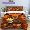 Naruto Anime Wzór Naruto Uzumaki Pościel Dekoracja Domu Prezent Urodzinowy (1 * poszwa na kołdrę + 2 * poszewki na poduszki, bez rdzenia)