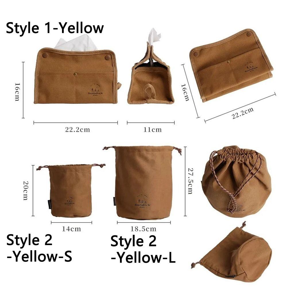 Canvas Outdoor Taschentuchbox Langlebig Leicht Zugbeutel Reißverschluss Große Kapazität Taschentuch Aufbewahrungsbox Campingzubehör