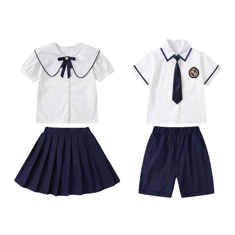 Soft Cotton Kindergarten Graduation Outfit For Boys And Girls Stylish Two-piece Set