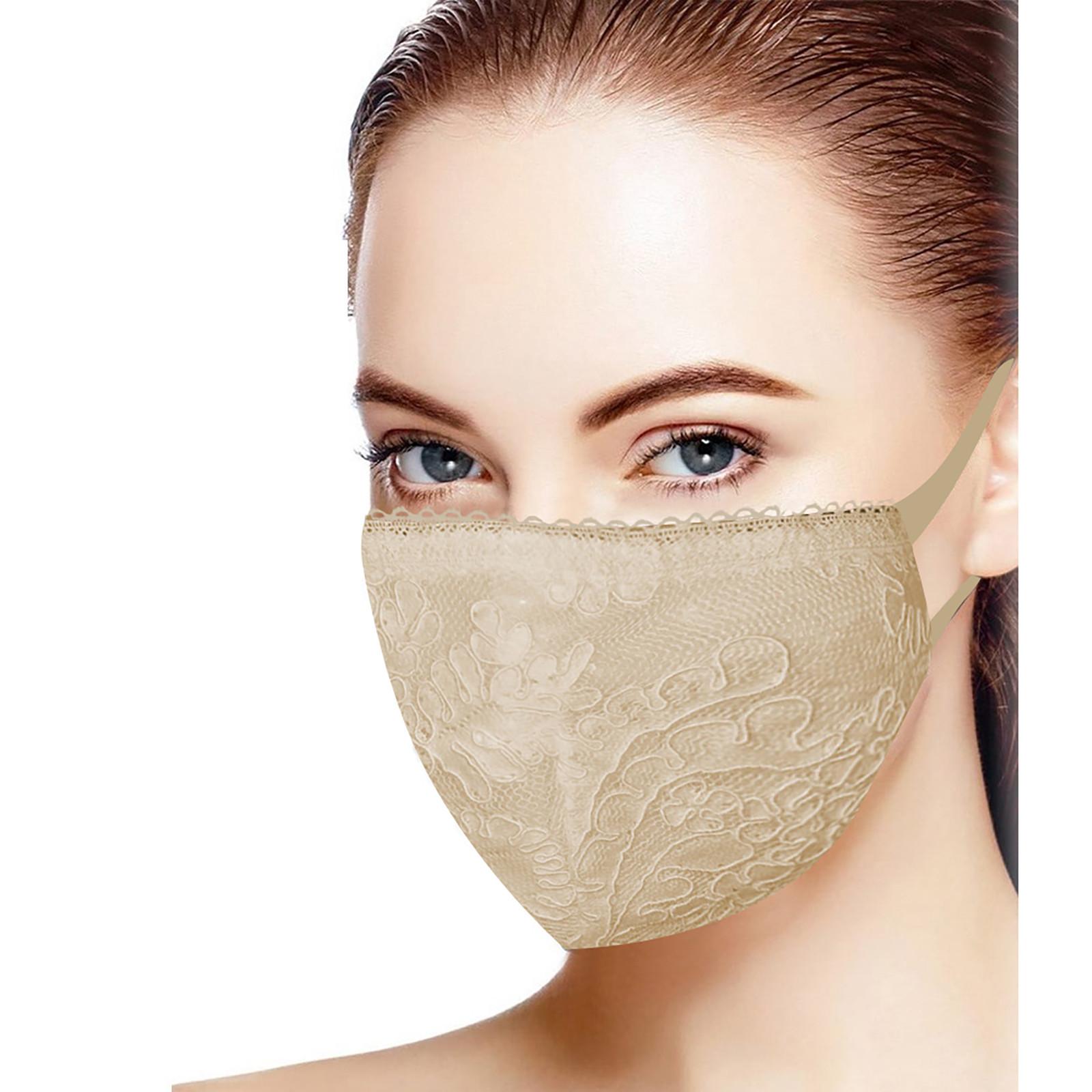 

Мода для взрослых изысканные кружевные цветы моющаяся многоразовая маска маска для лица One Size