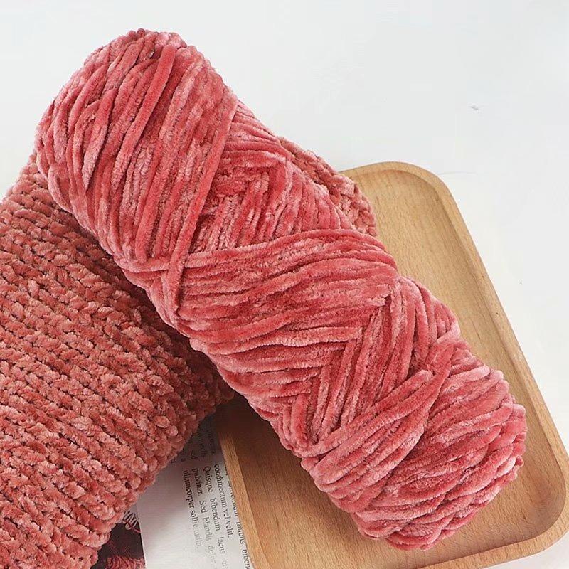 10Pcs/95g Chenille Warm Velvet Yarn Blended for Handmade DIY Knitting Wool Crochet Handmade Scarf Coat Baby Blanket and Hat