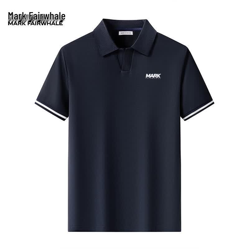 MARK FAIRWHALE Men s Loose Fit Casual Short Sleeve Polo Shirt 3XL