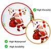 Holiday Bathroom Decoration Cartoon Santa Claus Toilet Seat Sticker, Waterproof PVC Christmas & Colorful Removable Window Decals Lights Decal,