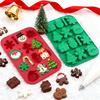 1-20PCS Christmas Tree Silicone Molds Santa Snowman Gingerbread Mold for Candy Jelly Baking Holiday Kitchen Crafts
