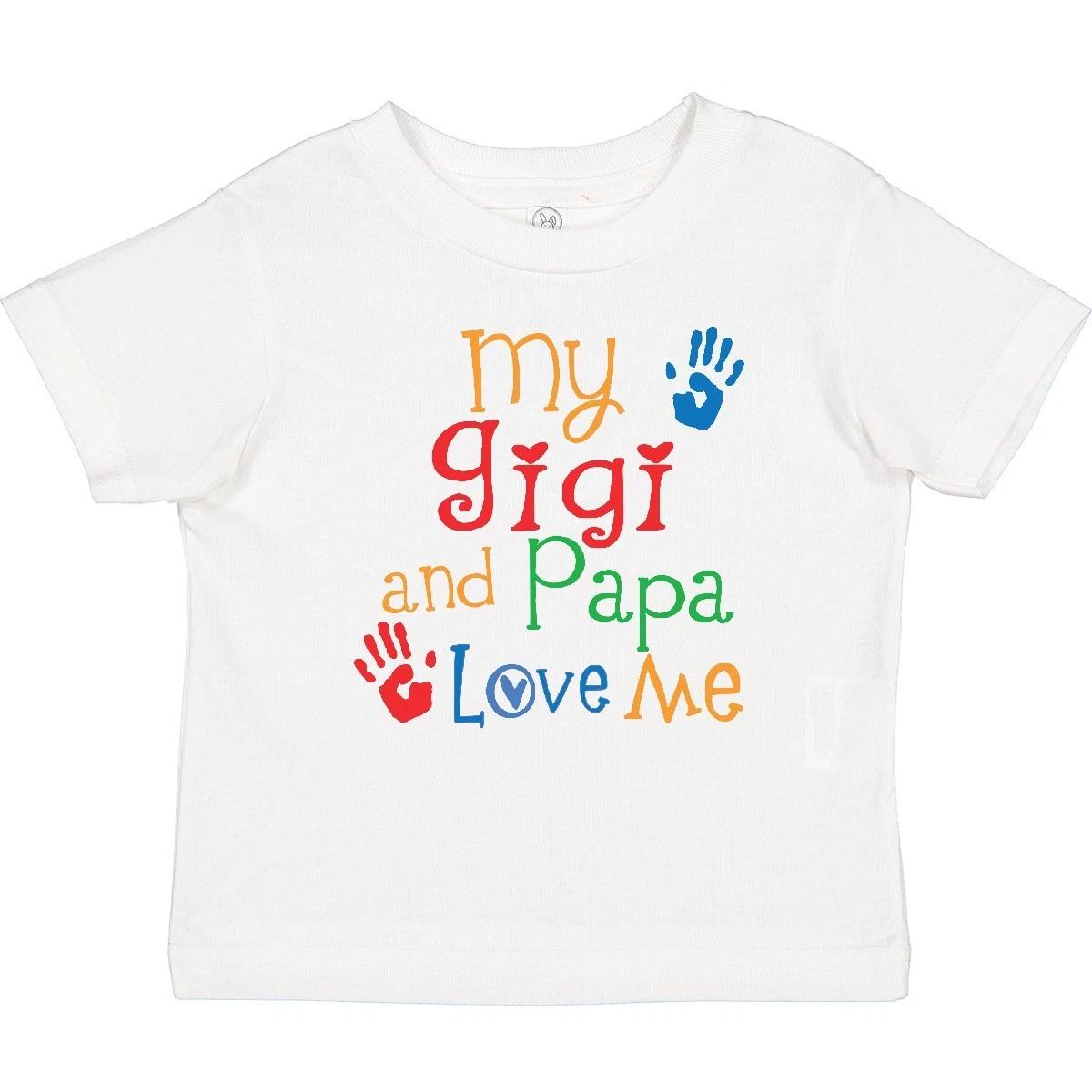 Inktastic Gigi And Papa Love Me Grandkids Baby T-Shirt From Grandbaby Infant 110
