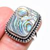 Abalone Shell Gemstone Handmade 925 Sterling Silver Jewelry Ring Size 5.5 KJ-464