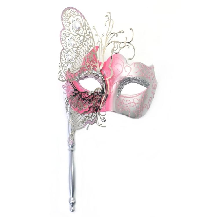 Lightweight Metal Butterfly Mask Handheld Cosplay Face Covering Roleplaying For Easy Costume Changes During Performances