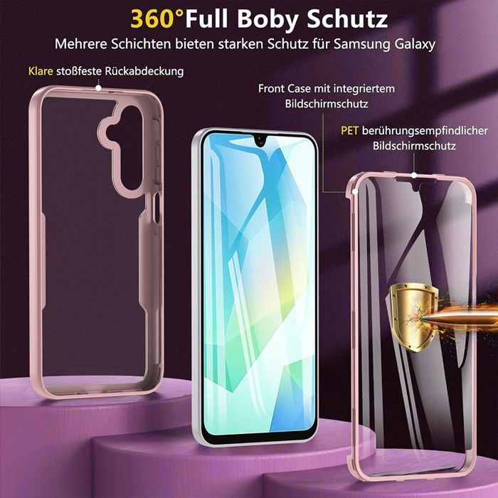 Coque de protection - BOOLING - Samsung Galaxy A26 5G - TPU Souple - PC Rigide - Rose