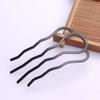 1 Stück Schwarz Metall Haar Gabel Clip Salon Frauen Haarnadeln Kämme Hairside Clips Seite Kämme Hochsteckfrisur Sticks Haar Styling Werkzeug Kopfbedeckungen