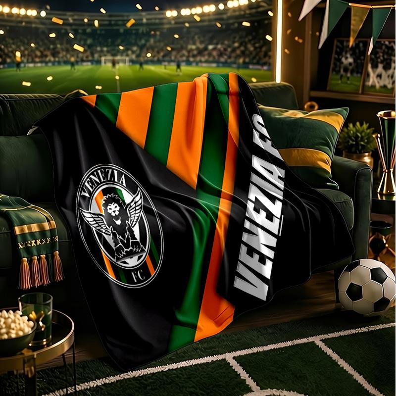 Vene-zia Football Throws Blanket Flannel Blankets Plush for Couch Bed Gifts for Men Women Travel picnic blanket Christmas fan gifts