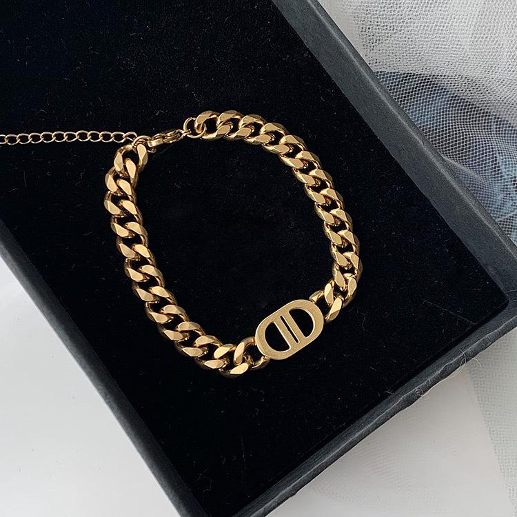2024 Trendy Double Layer Titanium Steel Necklace: European & American Design for Autumn/Winter
