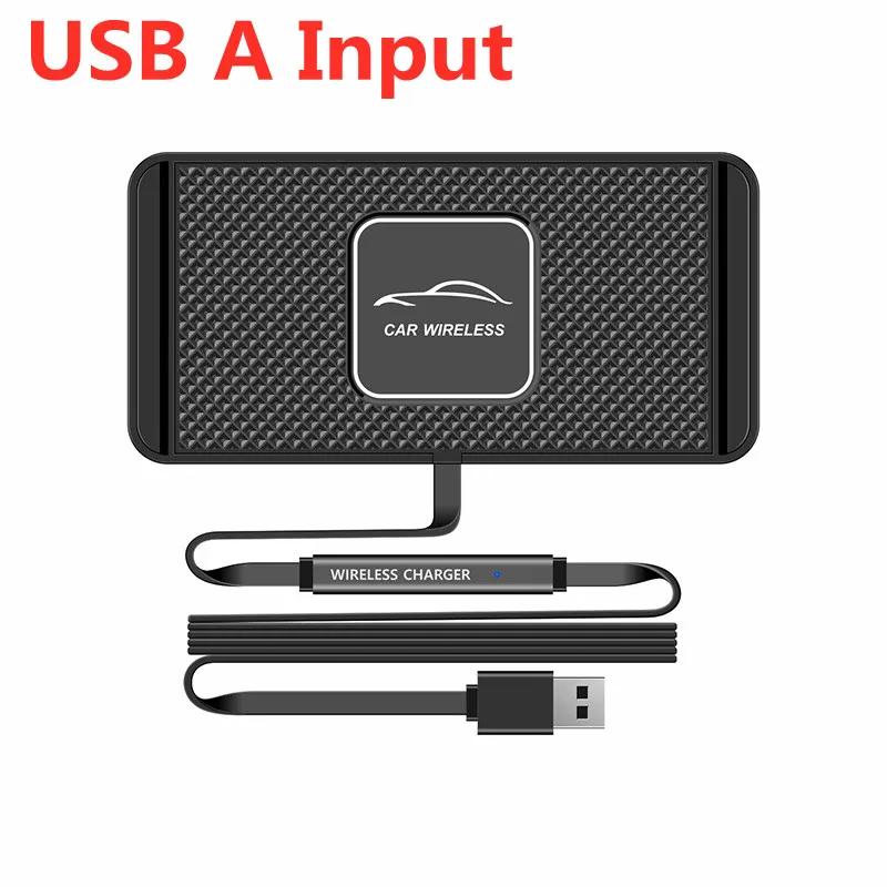 

Автомобильная беспроводная зарядная площадка-подставка, силиконовая нескользящая, USB C PD, док-станция для быстрой зарядки наушников для iPhone Airpods Samsung Xiaomi