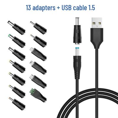 DC5.5x2.1mm Laptop-Netzadapter-Set - 13 Stück, 1,5m Kabel