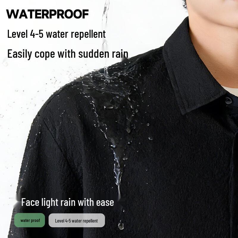 MINISO Men's Textured Casual Long-Sleeve Shirt