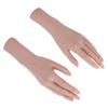 1pair Silicone Female Hand Model Flexible Reusable Bendable Display Hand Model for Nail Art Practice Painting