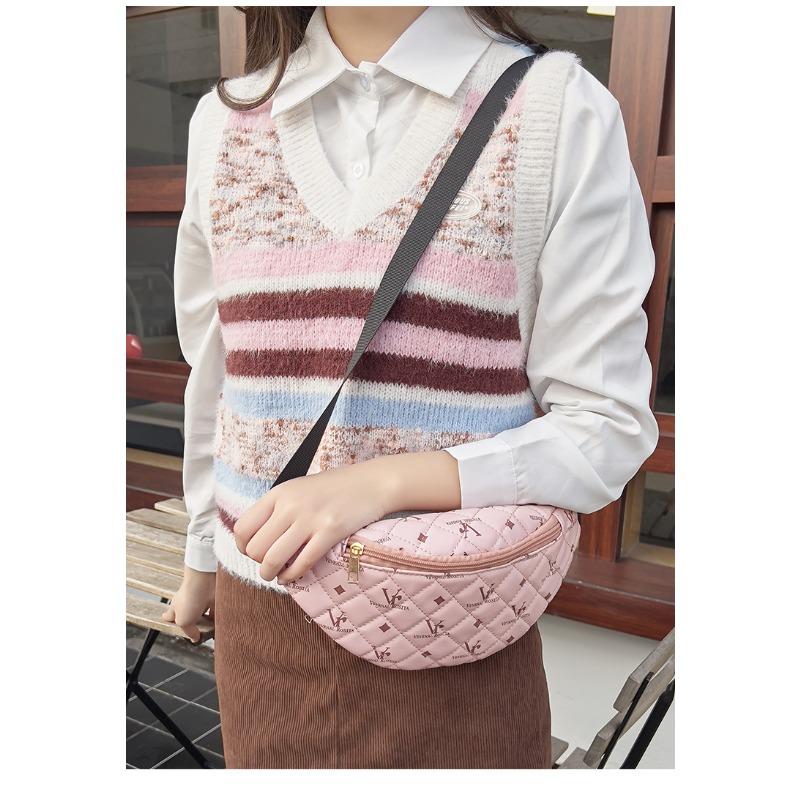 Fashion Printed Fanny Pack Women's Bag Korean Version Convenient Mobile Phone Bag Lightweight Storage Bag