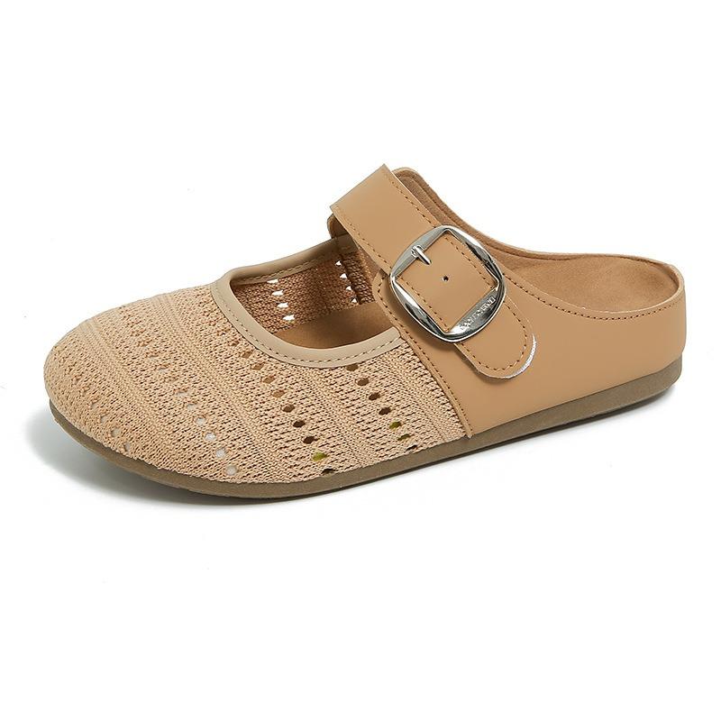 Soft-soled Shoes Half-slippers New Style Shoes, One-foot Inward-increasing and Flip-top Slippers