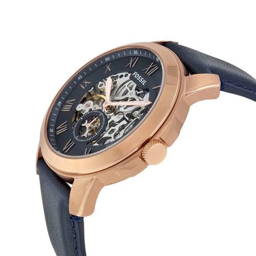 Fossil Men's Automatic Mechanical Watch - Leather Strap, Stainless Steel Case & Scratch-Resistant Glass ME3054