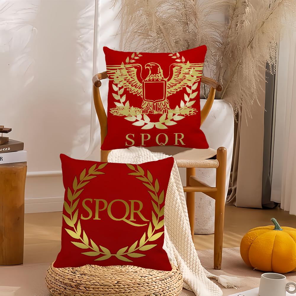 Fashion SPQR Pillow Case Home Decoration Cushion Cover Suitable For Office Sofa Bedroom Car