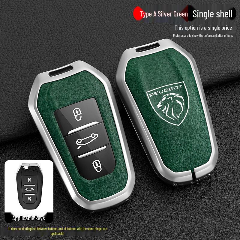 Peugeot 408 Car Key Cover Compatible with 4008, 308, 3008, 508, 5008, 2008 Models - Snap Button Shell