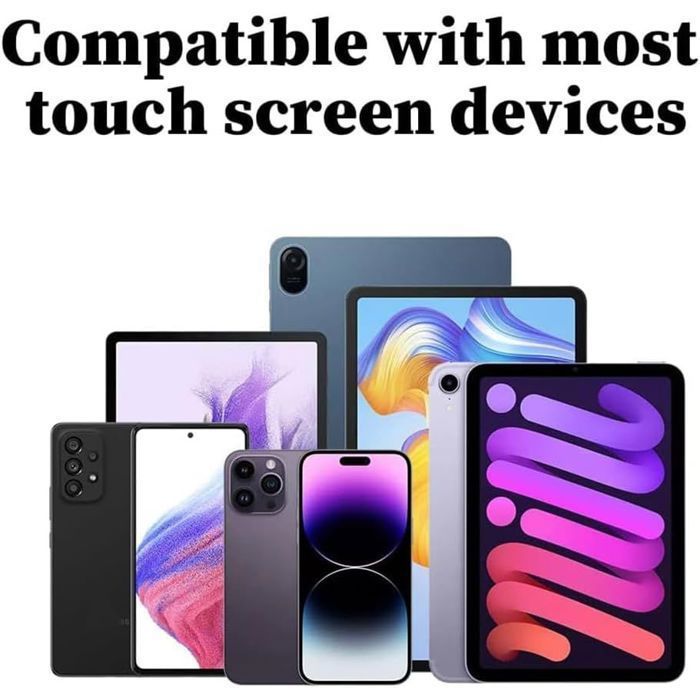 Stylet Tactile - BOOLING - Universel - Compatible Tablettes et Smartphones - Léger - Pointe Fine