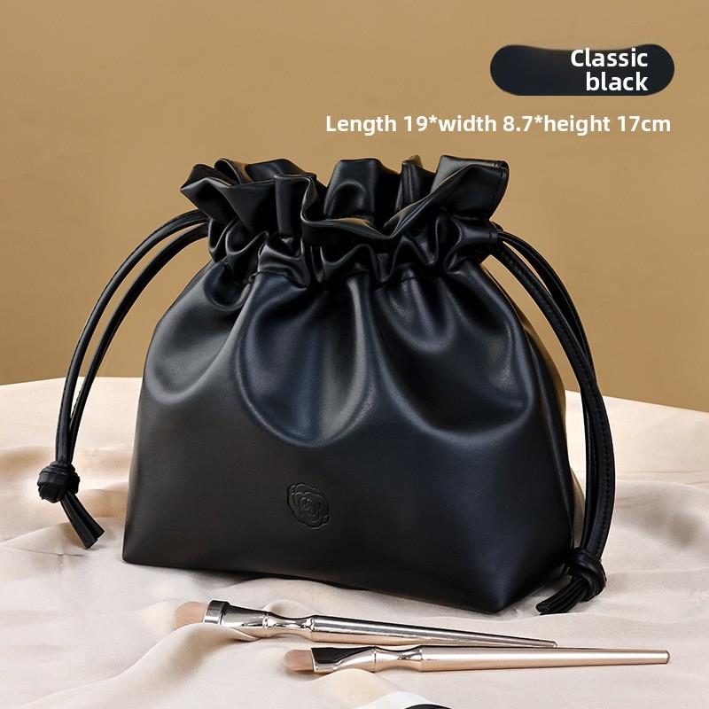 Klassische tragbare Kosmetiktasche mit Kordelzug aus wasserdichtem PU-Material für den täglichen Gebrauch