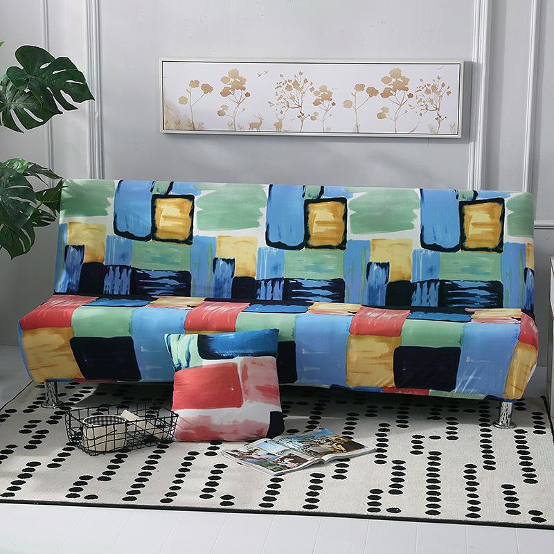 No Armrest Stretch Sofa Cover All-Inclusive Folding Sofa Bed Cover Cover Fitted Sheet Full Cover Sofa Cover