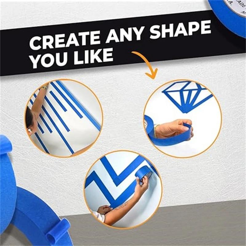 Hot Sale Malířská páska Multi-Surface Masking Snadné odstranění Malířská páska Bezpečnostní Malba na zeď Řemesla Umělecká stavba Domácí 50m/Role
