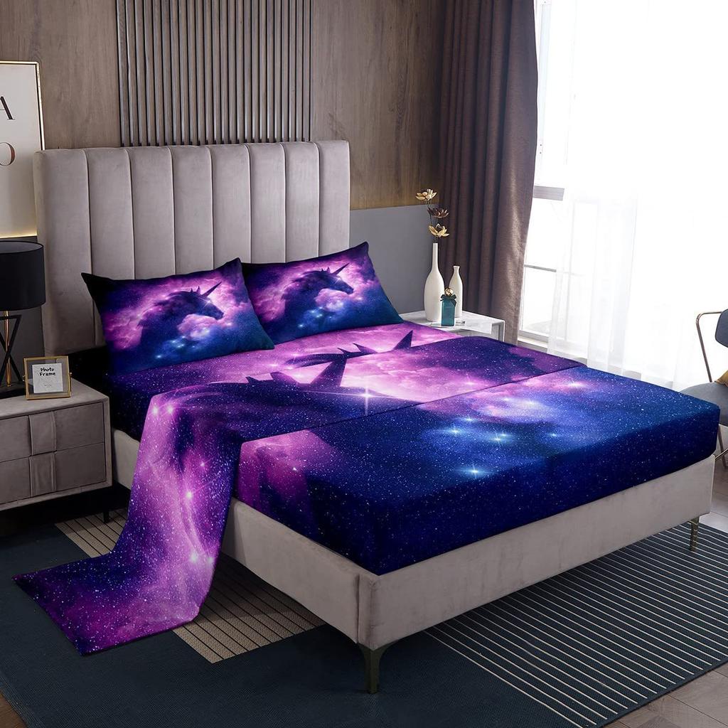 Black Marble Pattern Sheet Four-piece Bedding Set Bedroom Room Dormitory Bedding Decoration