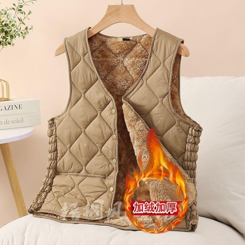 

Пуховый жилет женский пуховый жилет новый осенне-зимний утолщенный пуховый хлопковый жилет для ношения под одеждой на талии 200 [Recommended 140--82.5 kg]