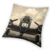 Vintage Airplane Aviation Pillowcase Polyester Linen Velvet Pattern Zip Decor Throw Pillow Case Home Cushion Cover 18"