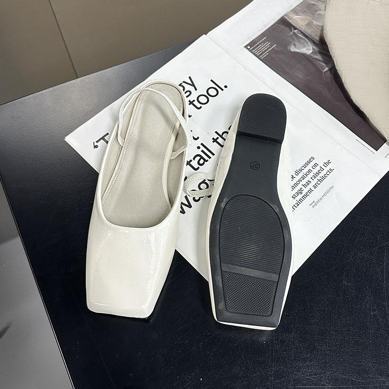 Fashion Big Size Fashion Square Toe Ladies Flats Sandals Slides Shoes Female Slip On Footwear Women Flats Sandals Slippers Shoes Mules