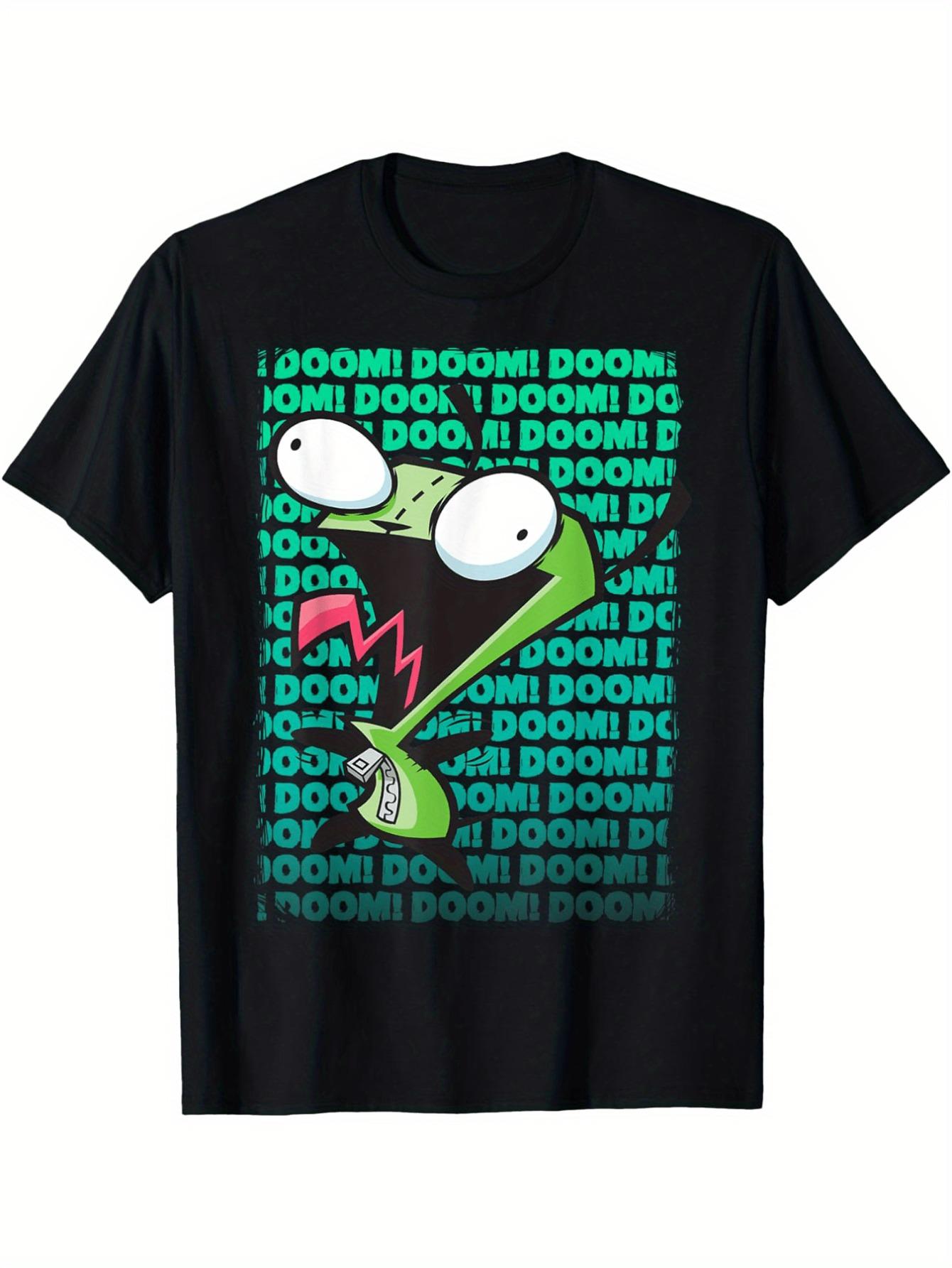 Nickelodeon Invader Zim GIR Impending DOOM Song TShirt  Selected Pure Fun Design Rich Patterns Soft and Breathable Casual M
