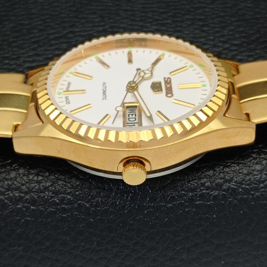 REFURBISHED VINTAGE SEIKO 5 AUTO 6309A JAPAN MENS WHITE DIAL WATCH a425916-2 RL620a-a425916