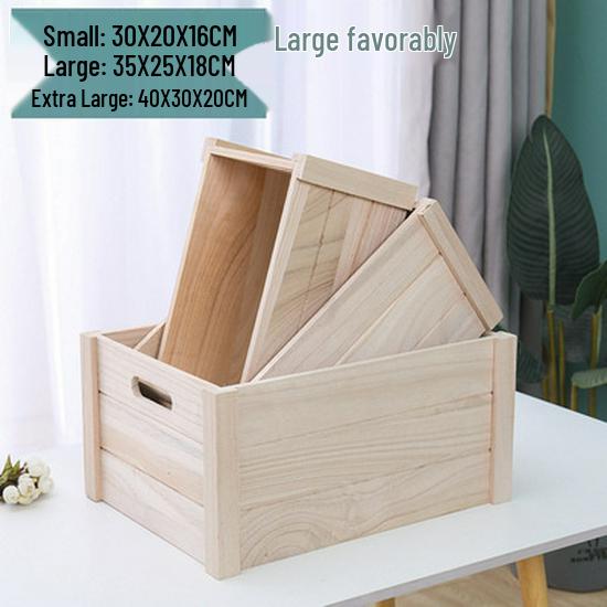 Distressed Wooden Rectangular Basket for Fruit & Vegetable Display