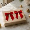 Christmas Tree Decorations 2Pcs Velvet Bows, Holiday Hanging Wall Decor for Wreath Topper, Wedding Backdrop, Bridal Shower, Birthday Party, Front Door