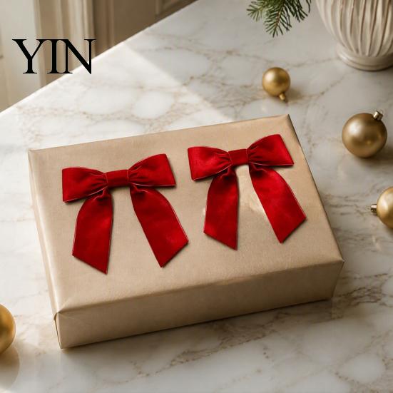 Christmas Tree Decorations 2Pcs Velvet Bows, Holiday Hanging Wall Decor for Wreath Topper, Wedding Backdrop, Bridal Shower, Birthday Party, Front Door
