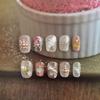 Hand-Painted Short Press-On Nails With Cat Eye Effect Cute Cartoon Design Ins Style Reusable Nail Tips Women