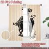 2D FLAT PRINTING 2pcs Curtains (Without Rod) Man Riding a Bull Chic Curtain Cloth Durable Polyester Curtains Easter Egg Hunt for