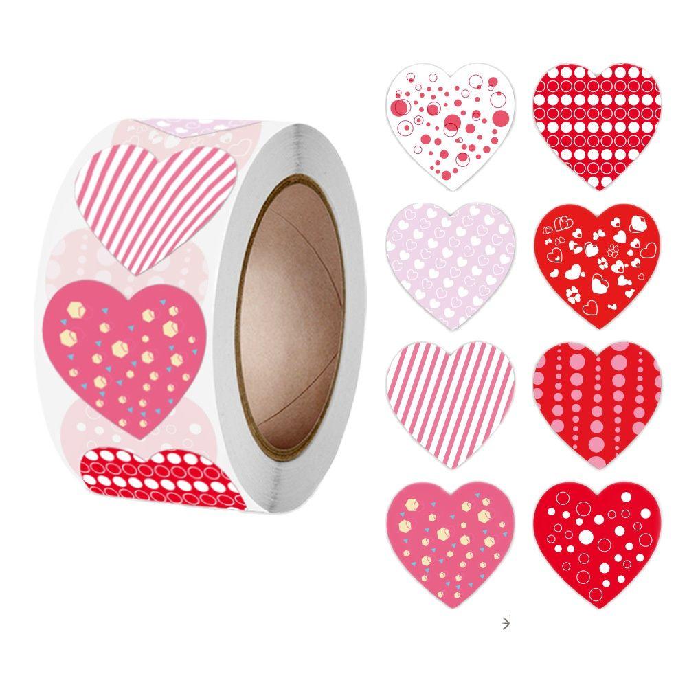 500pcs Valentine's Day Sticker I LOVE YOU Heart Shape With Heart Paper Thank You Sticker Snowflake Label Gift Box Decoratio