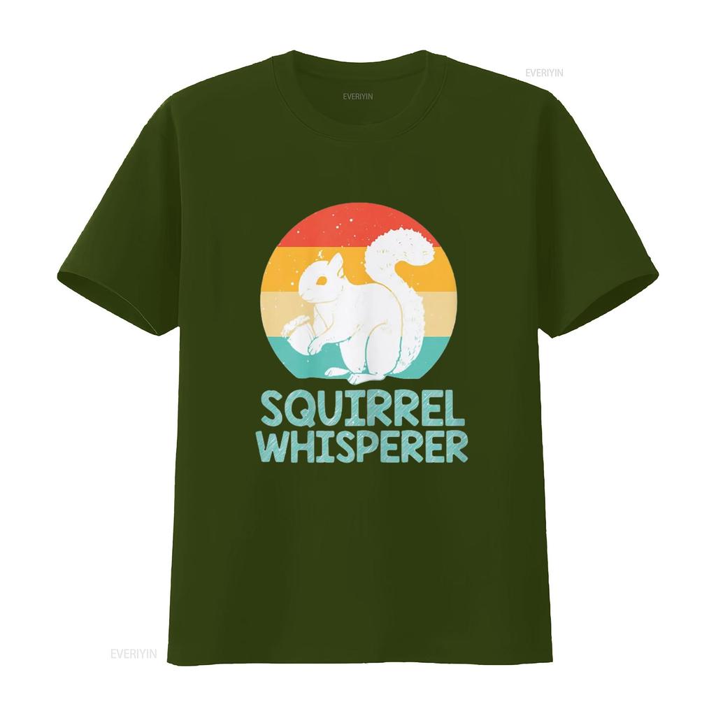 Funny Squirrel Whisperer Lover T Shirt vintage Washed Breathable streetwear homme Stylish Slightly Versatile