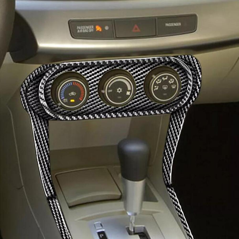 Carbon Fiber Central Console Panel Cover Trim For Mitsubishi Lancer 08-13